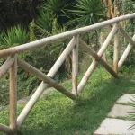 Onlywood Staccionata in Legno a Croce Sant'Andrea in Pino. Dimensioni (misure L 200 centimetri x H 150 centimetri). Modulo iniziale con 2 piantoni-44079