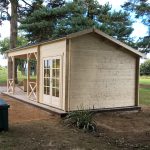 Onlywood Casetta in legno con tettoia laterale KUKKA 700 X 350 cm-44675