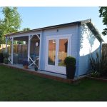 Onlywood Casetta in legno con tettoia laterale KUKKA 700 X 350 cm-44676