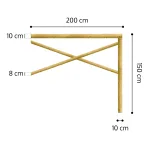 Onlywood Staccionata in Legno a Croce Sant'Andrea in Pino. Dimensioni (misure L 200 centimetri x H 150 centimetri). Modulo continuativo con 1 piantone-0