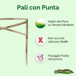 Onlywood Staccionata Croce S. Andrea in Castagno scortecciato (dimensioni L 200cm x H 150cm) - Modulo continuativo con 1 piantone-48900