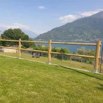 Onlywood Staccionata a 2 traverse in Pino certificato due fori (misure L 200cm x H 150cm) - Modulo iniziale con 2 piantoni-44102