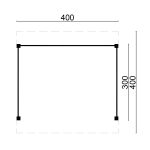 Onlywood Copertura in legno per Auto 4 x 3 x 2,6 h. metri - Trattata in Autoclave-43299