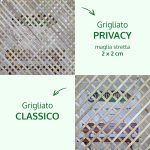 Onlywood Grigliato in Legno maglia stretta PRIVACY 120 X 183 h. cm-80583