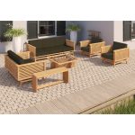 Onlywood Poltrona in Teak da giardino RIVERSIDE - 81 x 80 x 83 h cm -54304