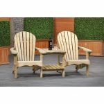 Onlywood Set tavolo e sedie da giardino PARIS in legno di pino impregnato - 175 x 90 x 93 h cm-45022