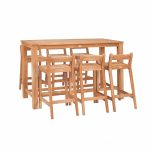 Onlywood Tavolo Alto con Sgabelli in Legno Teak -45000