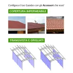 Onlywood Gazebo in Legno impregnato TIP 3 x 6 Tetto Antivento - Personalizzabile-47070