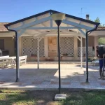 Onlywood Gazebo in Legno impregnato TIP 4 x 4 Tetto Antivento - Personalizzabile - foto 22