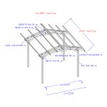 Onlywood Gazebo in Legno impregnato TIP 3 x 2,4 Tetto Antivento - Personalizzabile-82309