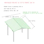 Onlywood Gazebo in Legno impregnato TIP 3 x 2,4 Tetto Antivento - Personalizzabile-82310