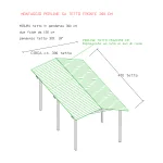 Onlywood Gazebo in Legno impregnato TIP 3 x 4 Tetto Antivento - Personalizzabile - foto 5