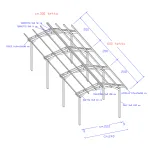 Onlywood Gazebo in Legno impregnato TIP 3 x 6 Tetto Antivento - Personalizzabile-82349