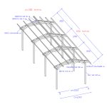 Onlywood Gazebo in Legno impregnato TIP 3 x 6 Tetto Antivento - Personalizzabile-82349