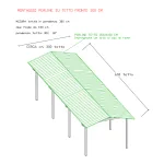 Onlywood Gazebo in Legno impregnato TIP 3 x 6 Tetto Antivento - Personalizzabile-82350