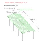 Onlywood Gazebo in Legno impregnato TIP 3 x 6 Tetto Antivento - Personalizzabile-82350