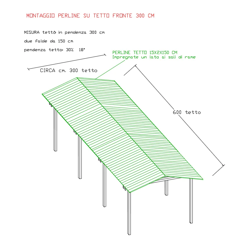 Onlywood Gazebo in Legno impregnato TIP 3 x 6 Tetto Antivento - Personalizzabile-82350