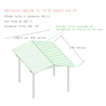 Onlywood Gazebo in Legno impregnato TIP 4 x 2,4 Tetto Antivento - Personalizzabile - foto 7