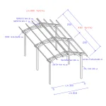 Onlywood Gazebo in Legno impregnato TIP 4 x 4 Tetto Antivento - Personalizzabile - foto 2