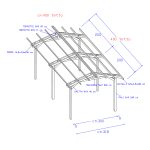 Onlywood Gazebo in Legno impregnato TIP 4 x 4 Tetto Antivento - Personalizzabile-82370