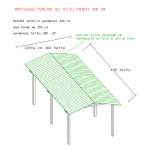 Onlywood Gazebo in Legno impregnato TIP 4 x 4 Tetto Antivento - Personalizzabile - foto 5