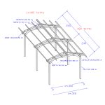 Onlywood Gazebo in Legno impregnato TIP 4 x 4,8 Tetto Antivento - Personalizzabile-82375
