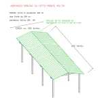 Onlywood Gazebo in Legno impregnato TIP 4 x 6 Tetto Antivento - Personalizzabile - foto 6