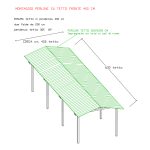 Onlywood Gazebo in Legno impregnato TIP 4 x 6 Tetto Antivento - Personalizzabile-82381