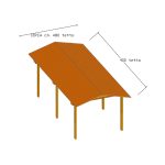 Onlywood Gazebo in Legno impregnato TIP 4,8 x 4 Tetto Antivento - Personalizzabile-0