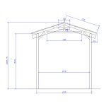 Onlywood Gazebo in Legno impregnato TIP 3 x 2,4 Tetto Antivento - Personalizzabile-82312