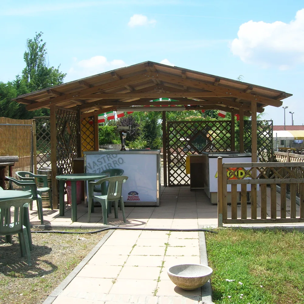 Onlywood Gazebo in Legno impregnato TIP 4 x 4,8 Tetto Antivento - Personalizzabile-46803