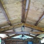 Onlywood Gazebo in Legno impregnato TIP 4,8 x 4 Tetto Antivento - Personalizzabile-48036