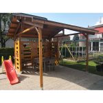 Onlywood Gazebo in Legno impregnato TIP 4,8 x 4 Tetto Antivento - Personalizzabile-56430