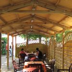 Onlywood Gazebo in Legno impregnato TIP 4 x 4,8 Tetto Antivento - Personalizzabile-46798