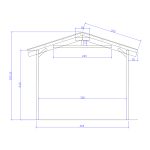 Onlywood Gazebo in Legno impregnato TIP 4,8 x 4 Tetto Antivento - Personalizzabile-82399