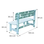 Set CADICE Tavolo + 2 Panche Arredo da Esterno in Legno Bianco-48261