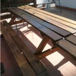 Tavolo Picnic PROMO 8 posti - 200 cm - con Foro per Ombrellone-47881