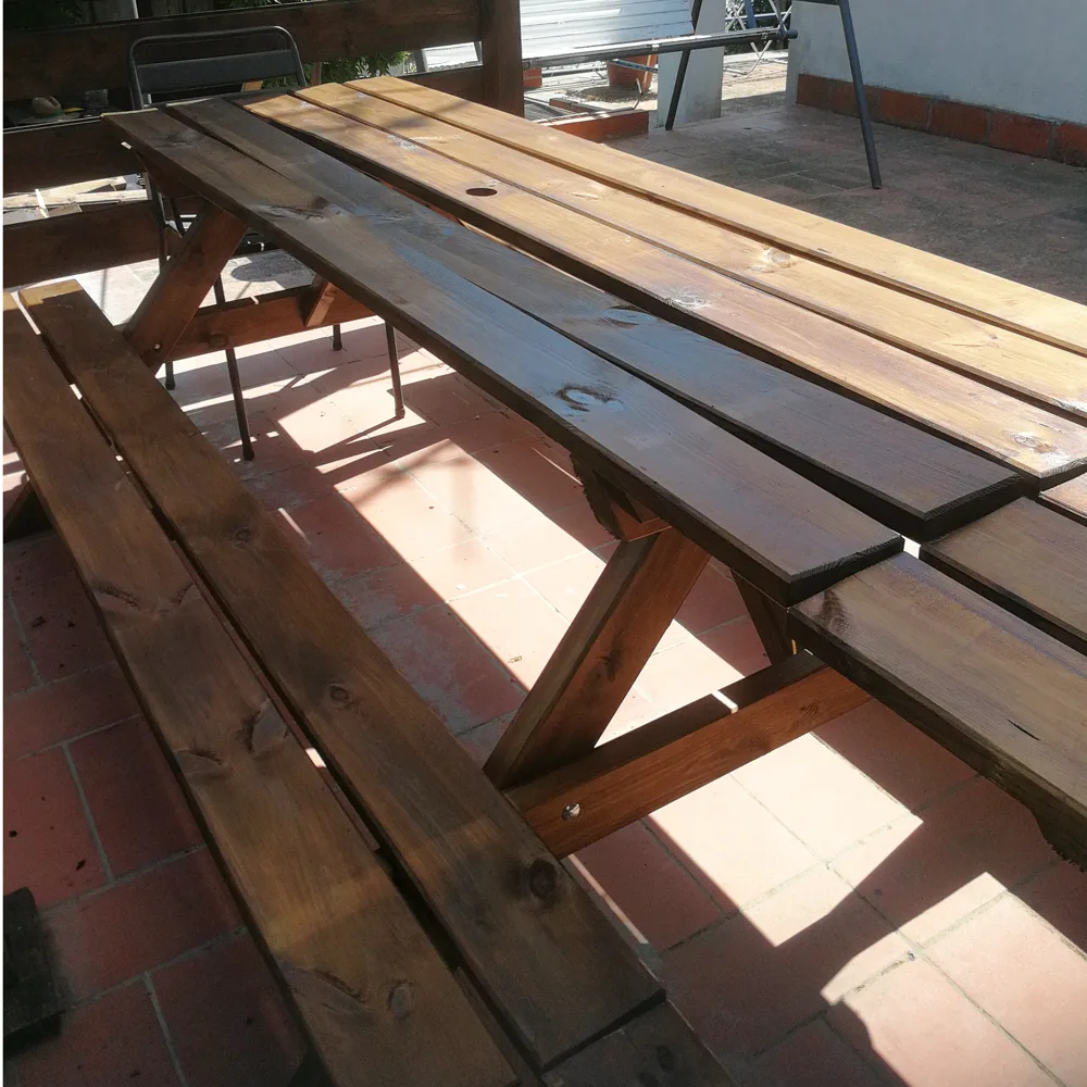 Tavolo Picnic PROMO 8 posti - 200 cm - con Foro per Ombrellone-47881