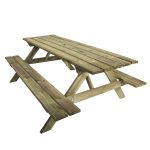 Tavolo Picnic PROMO 8 posti - 200 cm - con Foro per Ombrellone-0