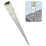 Onlywood Staffa fissaggio MADE IN ITALY a punta per palo 9 x 9-0