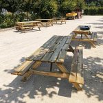Tavolo Picnic PROMO 8 posti - 200 cm - con Foro per Ombrellone-48516