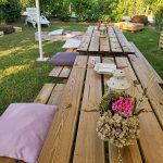 Tavolo Picnic PROMO 8 posti - 200 cm - con Foro per Ombrellone-48519
