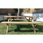Onlywood Tavolo Picnic in Legno 180 x 163 cm - con Panche Pieghevoli-79872