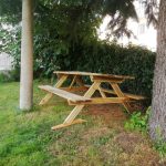 Tavolo Picnic PROMO 8 posti - 200 cm - con Foro per Ombrellone-48332