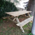 Tavolo Picnic PROMO 8 posti - 200 cm - con Foro per Ombrellone-48356