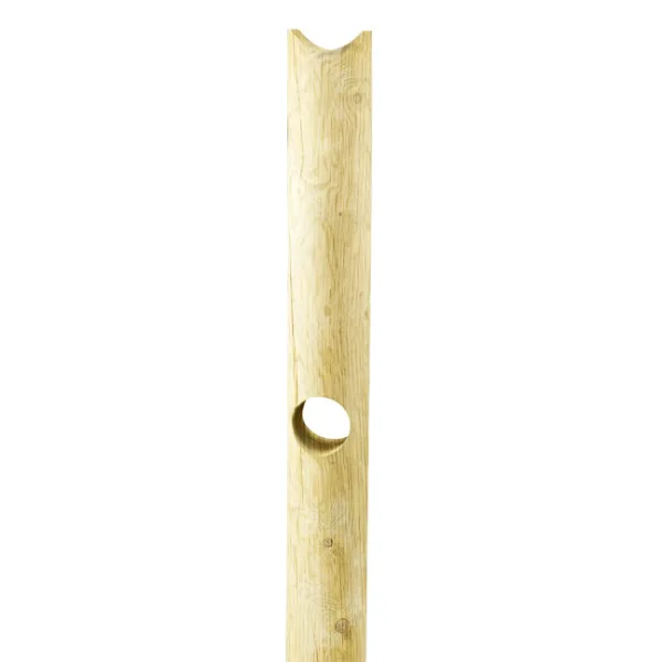 Piantone chiusura PALO IN PINO impregnato classe 4 - 150 h. con svaso e foro - Diametro 12-0