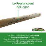 Onlywood Staccionata in Legno a Croce Sant'Andrea in Pino. Dimensioni (misure L 150 centimetri x H 150 centimetri). Modulo continuativo con 1 piantone-48976