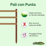 Onlywood Staccionata per Cavalli Valdostana a mezzi pali in Pino H. 250 CM-49076