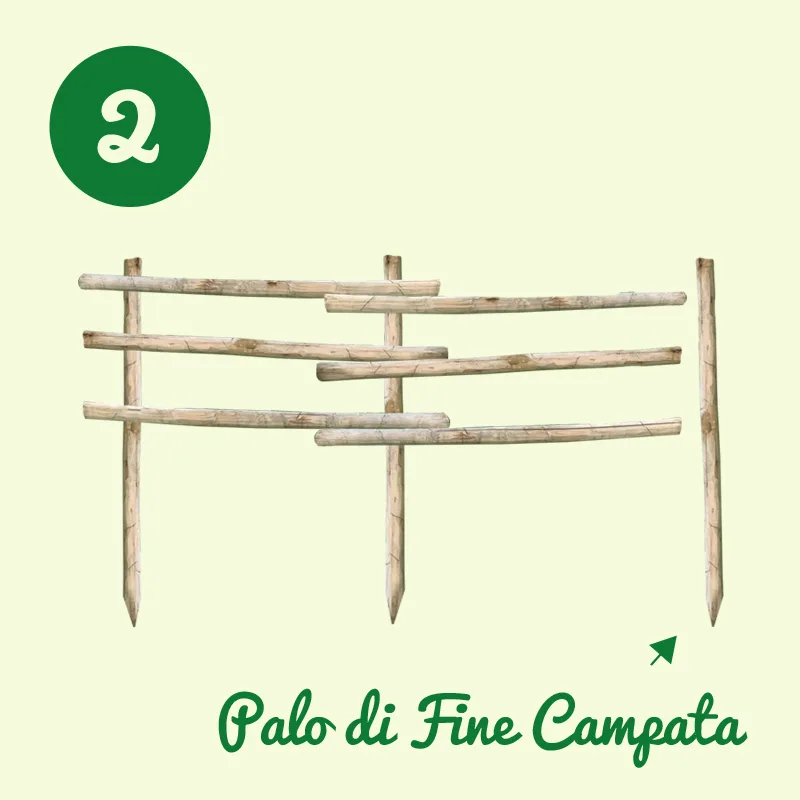 Pali in legno di castagno scortecciato Onlywood Pali in legno di castagno scortecciato Onlywood