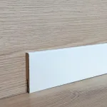 Onlywood Battiscopa MDF Bianco Liscio EVE - 12 x 80 mm - Asta da 2,4 m - Verniciabile-78571